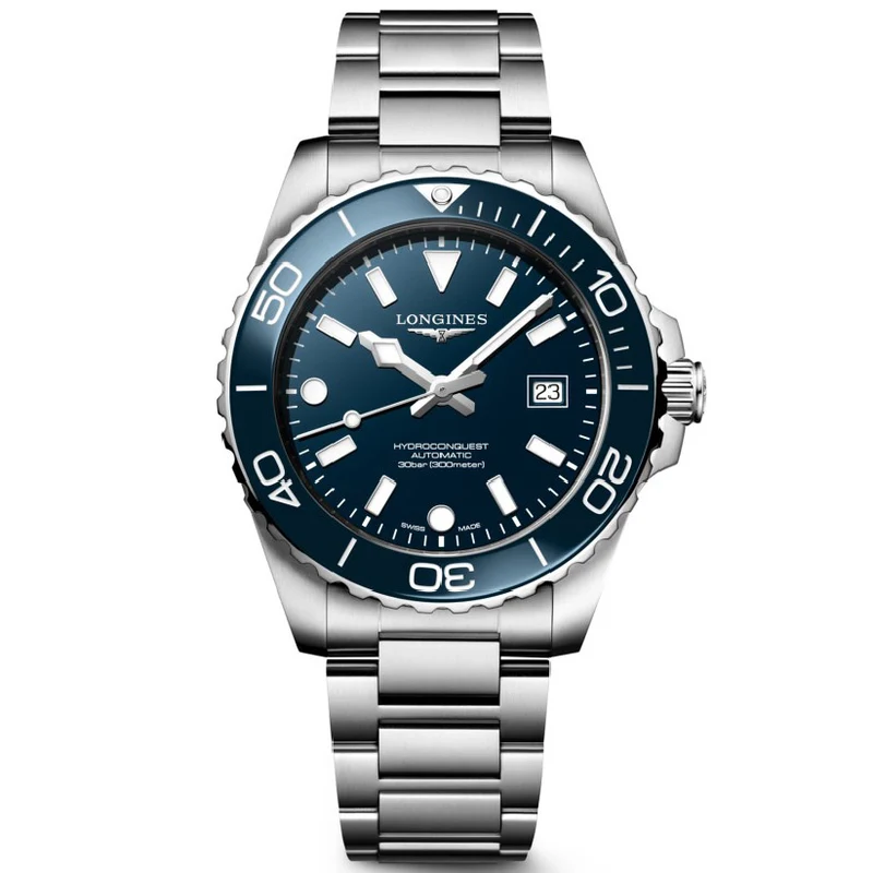 Longines orologio Hydroconquest 42mm blu automatico acciaio L3.788.4.96.6