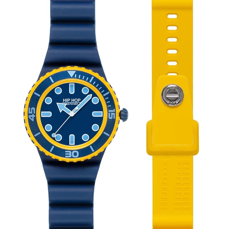 Hip Hop orologio Master Blue/Yellow 41mm HWU1261