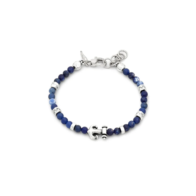 Giovanni Raspini bracciale ancora sodalite Bracciale in Argento 925 e sodalite 12572