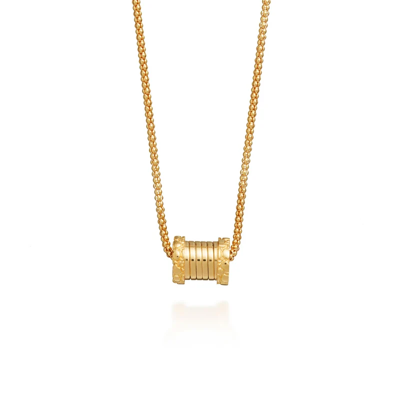 Giovanni Raspini collana tubogas croco piccola Collana in Argento 925 placcato oro 18 kt 12541