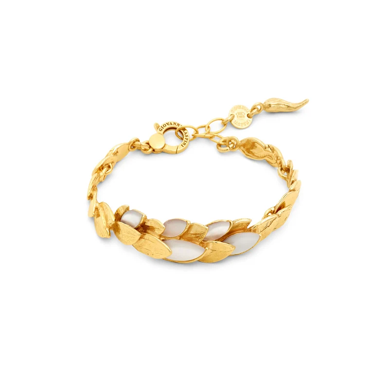 Giovanni Raspini bracciale skin madreperla Bracciale in Argento 925 placcato oro 18 kt e madreperla 12524