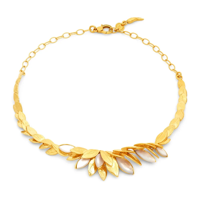 Giovanni Raspini collana skin madreperla Collana in Argento 925 placcato oro 18 kt e madreperla 12518