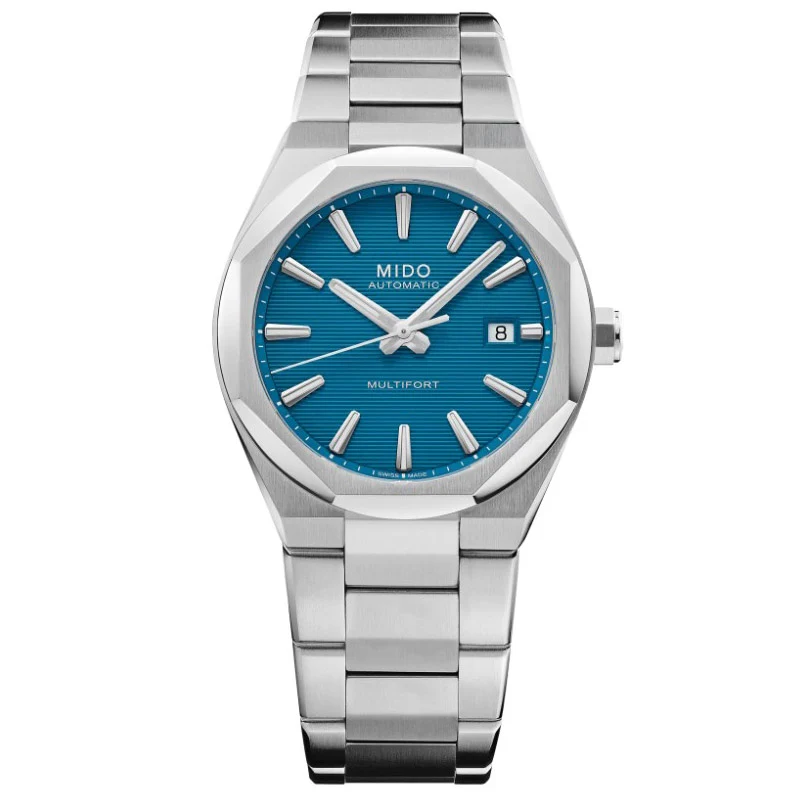 Mido orologio Multifort 8 One Crown turchese 40mm automatico acciaio M055.507.11.041.00