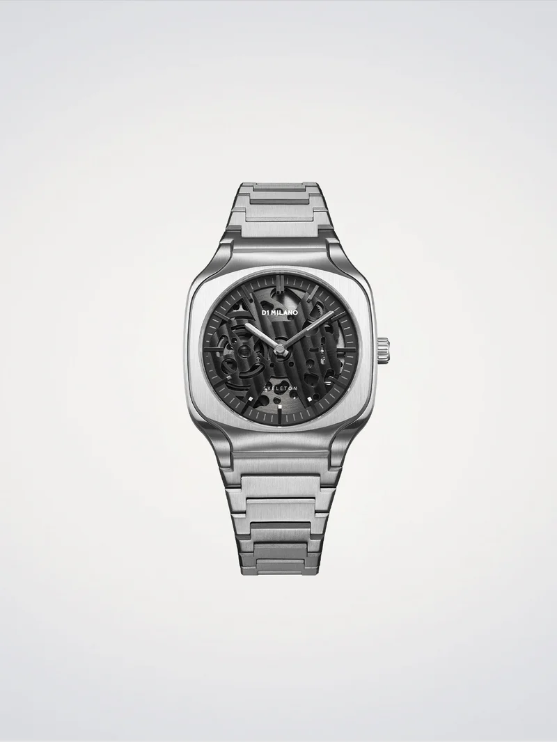D1 Milano Grey Depth Square Skeleton 37 mm D1-SLBJ01