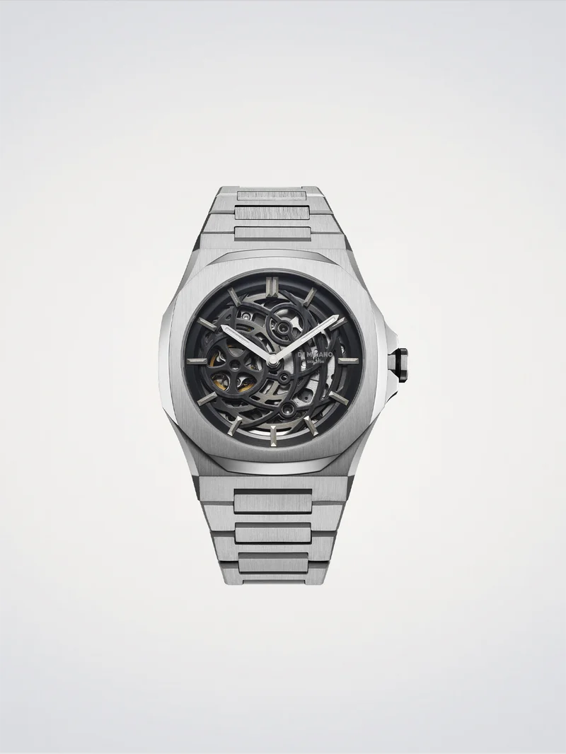 D1 Milano Silver Skeleton 41,5 mm D1-SKBJ10