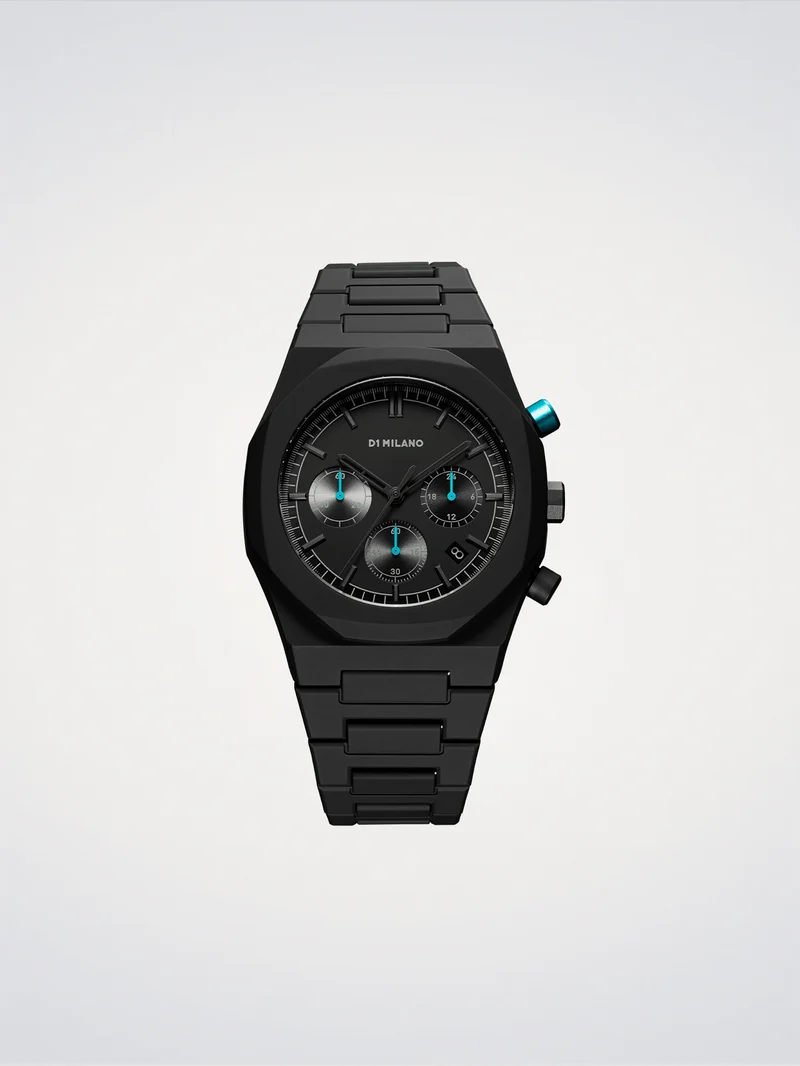 D1 Milano Charcoal Black Polychrono 40.5mm D1-PHBJ07