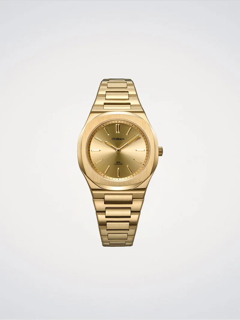 D1 Milano Gold Mellow Ultra Thin Watch 34mm D1-UHBL02