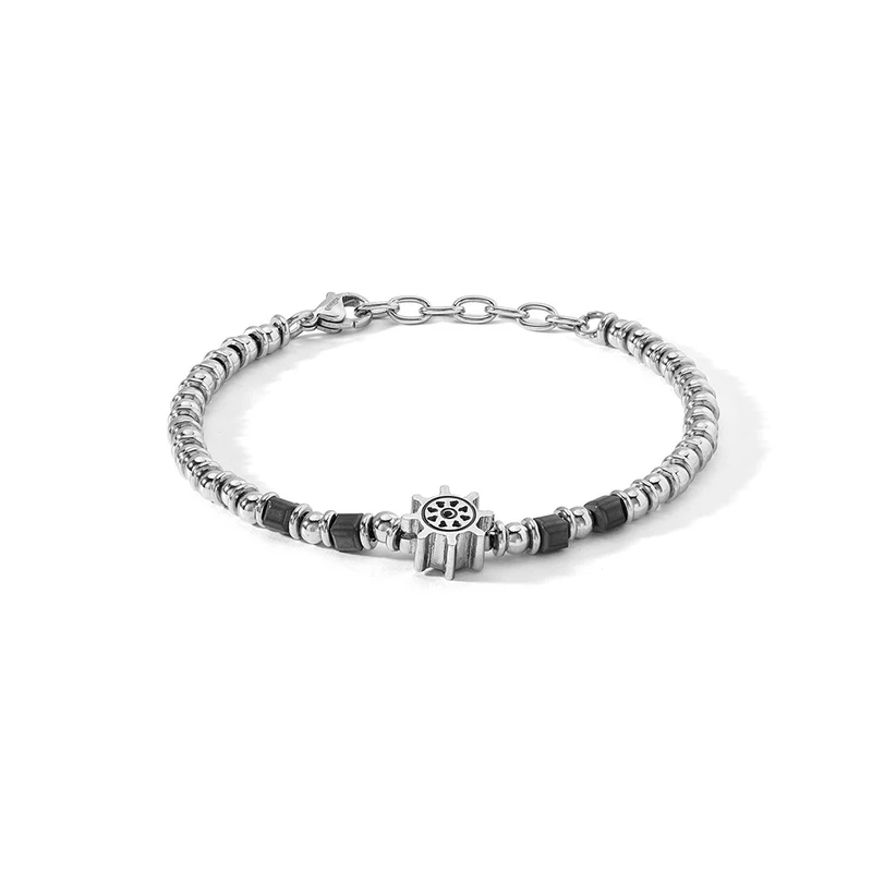 Comete bracciale Collezione Navy Timone acciaio ed ematite grigia UBR1265