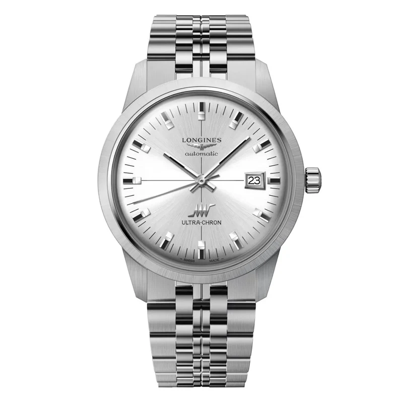 Longines orologio Ultra-Chron Classic 37mm argento automatico acciaio L2.537.4.72.6