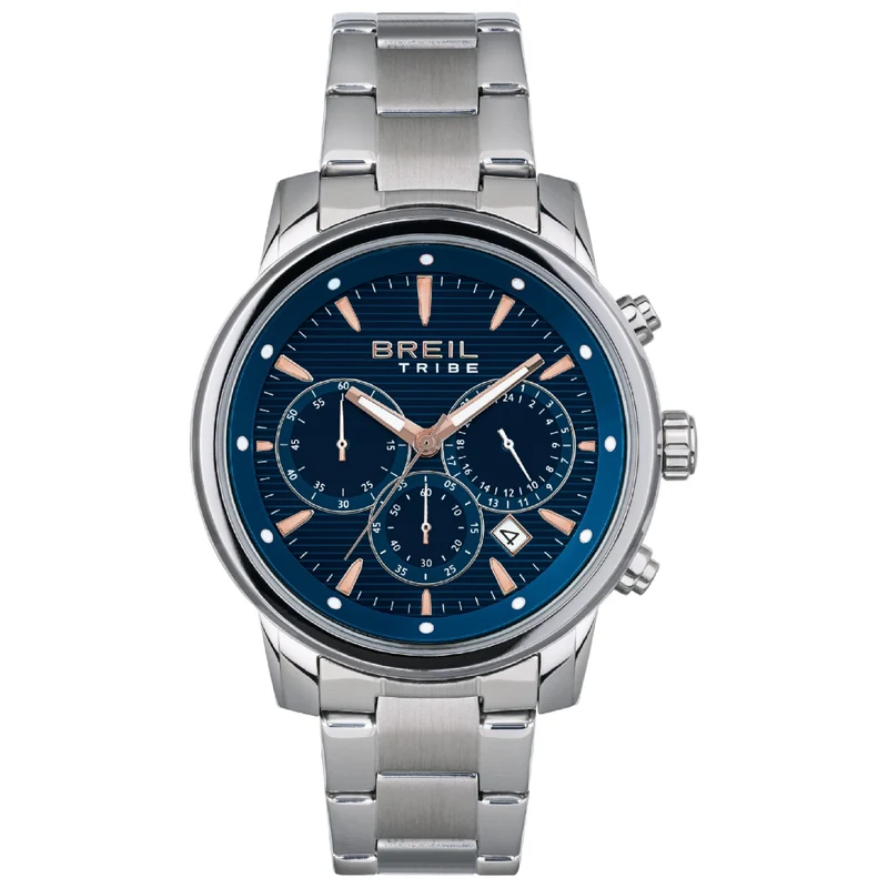 Breil orologio Caliber Chrono 43mm blu quarzo acciaio EW0645