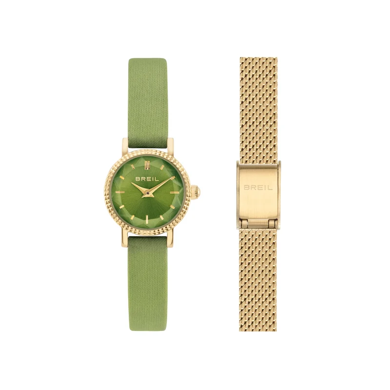 Breil orologio Darling 18mm verde quarzo acciaio finitura IP gold TW2190