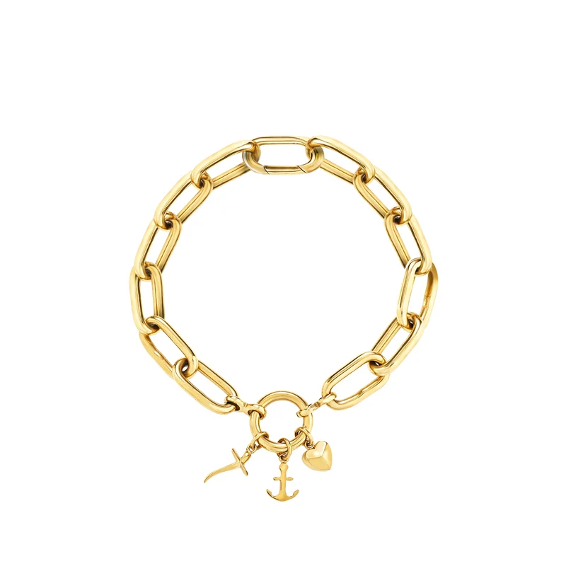 Breil bracciale Love Ties acciaio finitura IP gold TJ4076