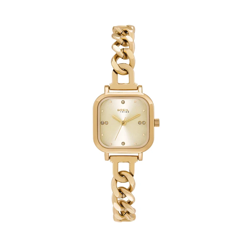 Breil orologio Élise 25x32 mm champagne quarzo acciaio finitura IP gold EW0834