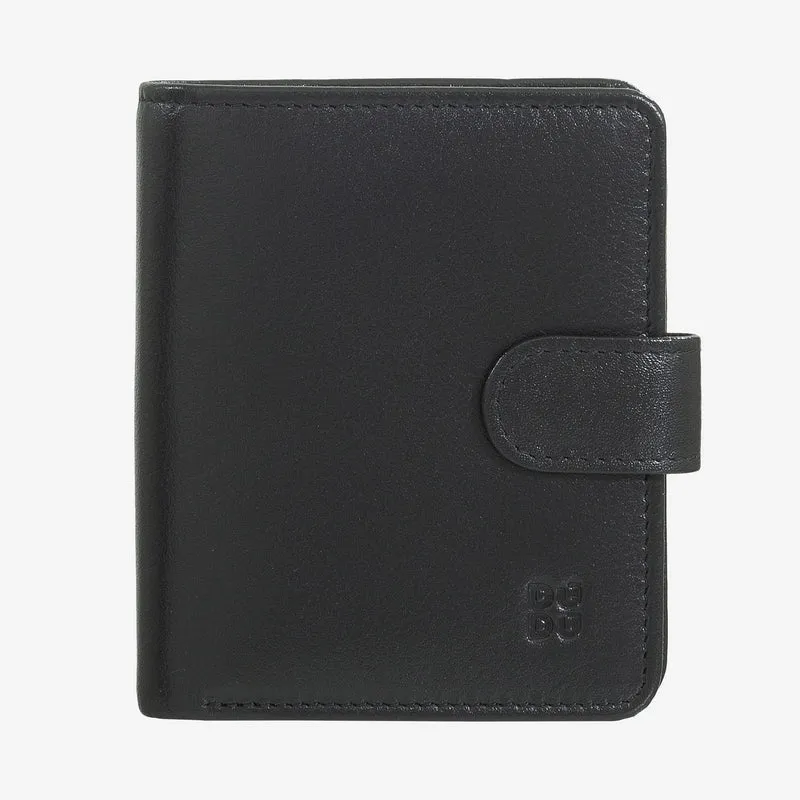 DUDU Portafoglio Piccolo Donna in Pelle con Portamonete a Cerniera, Portafoglio Compatto da Borsetta con Chiusura a Bottone, Porta Banconote, Porta Carte e Protezione RFID