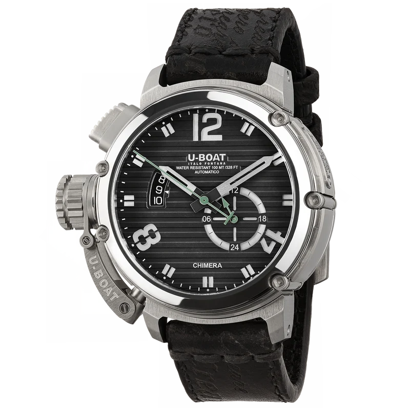 U-BOAT orologio Chimera 46mm nero automatico acciaio 9605