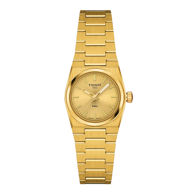 Tissot PRX 25mm champagne quarzo acciaio finitura PVD oro giallo T137.010.33.021.00