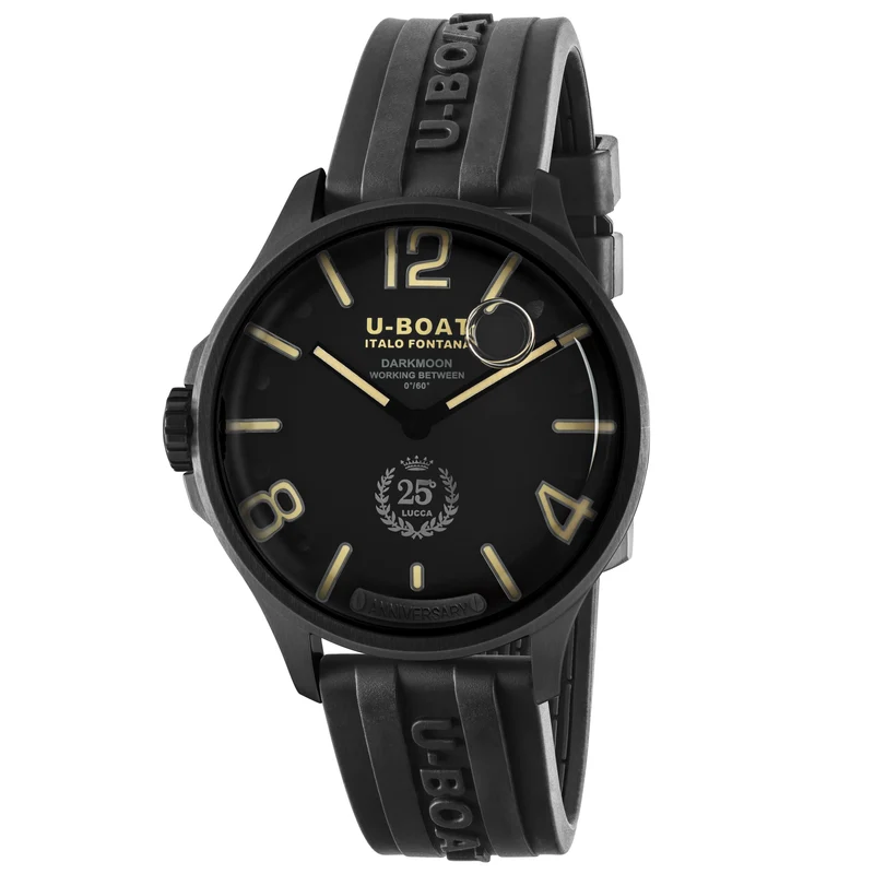 U-BOAT Darkmoon 25° Black PVD 46mm nero quarzo acciaio finitura PVD nero 2026