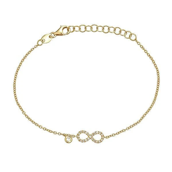 Zydo bracciale infinity con diamanti piccolo oro giallo 52547