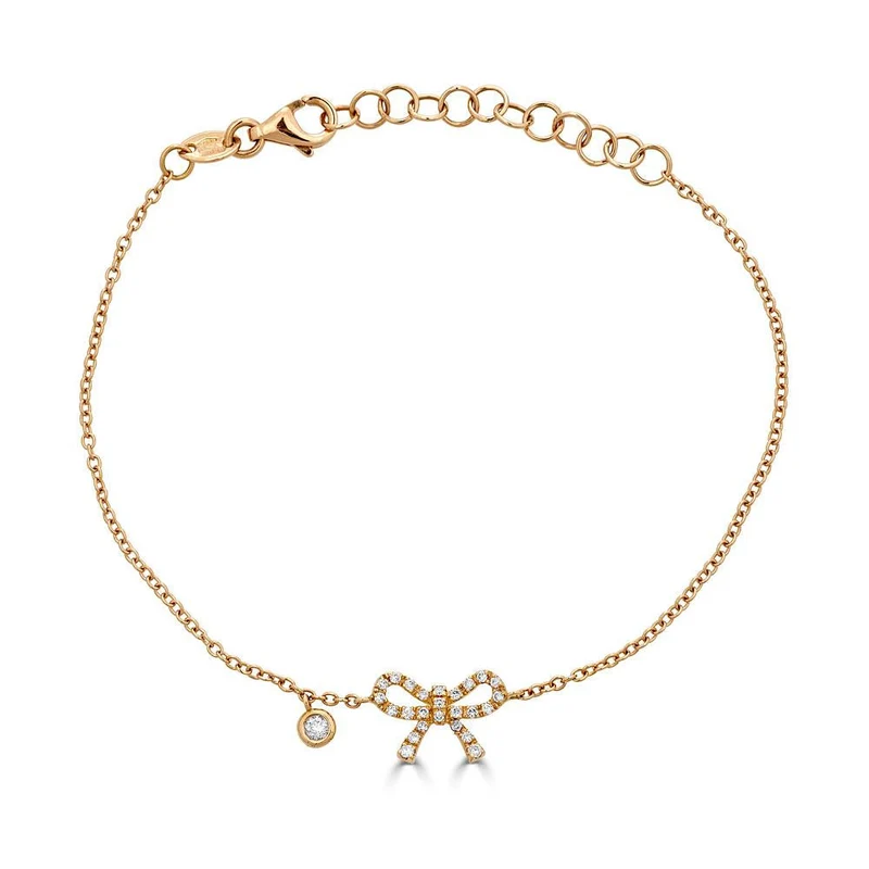 Zydo bracciale con fiocco e diamanti piccolo oro rosa 54311