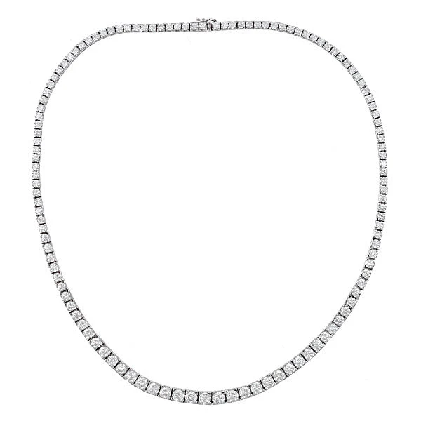 Zydo collana da tennis con diamanti 15 carati oro bianco 42602