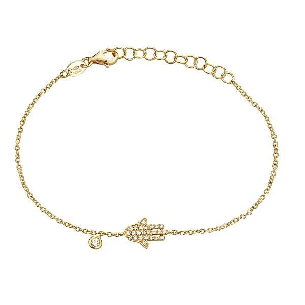 Zydo bracciale da mano con diamanti piccolo oro giallo 54721
