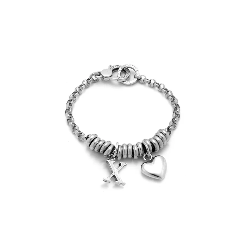 Giovanni Raspini Bracciale Cuore e Lettera X argento X01875