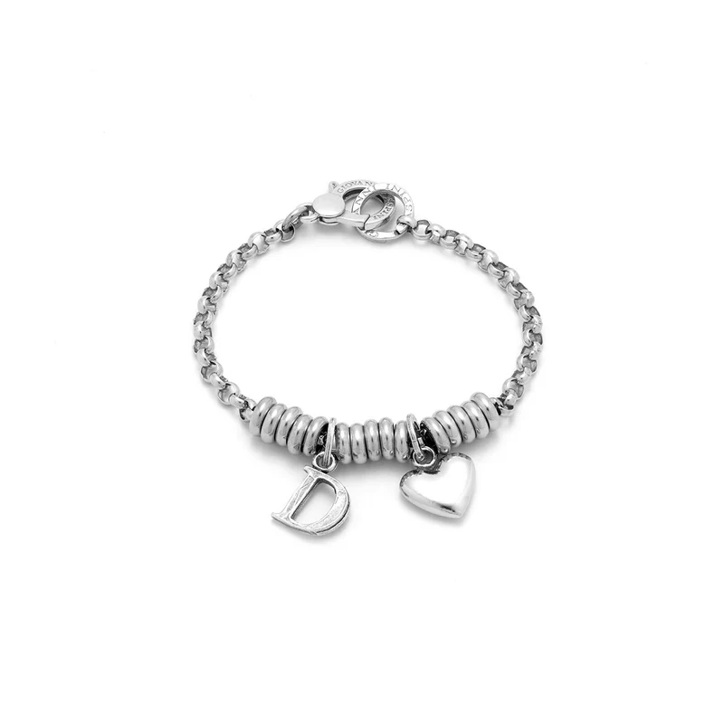 Giovanni Raspini Bracciale Cuore e Lettera D argento X01894