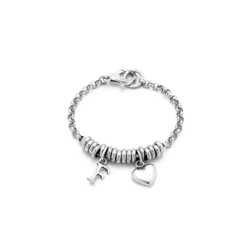Giovanni Raspini Bracciale Cuore e Lettera F argento X01892