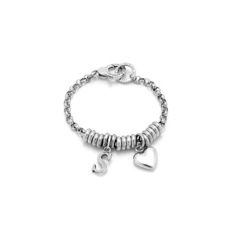 Giovanni Raspini Bracciale Cuore e Lettera S argento X01879