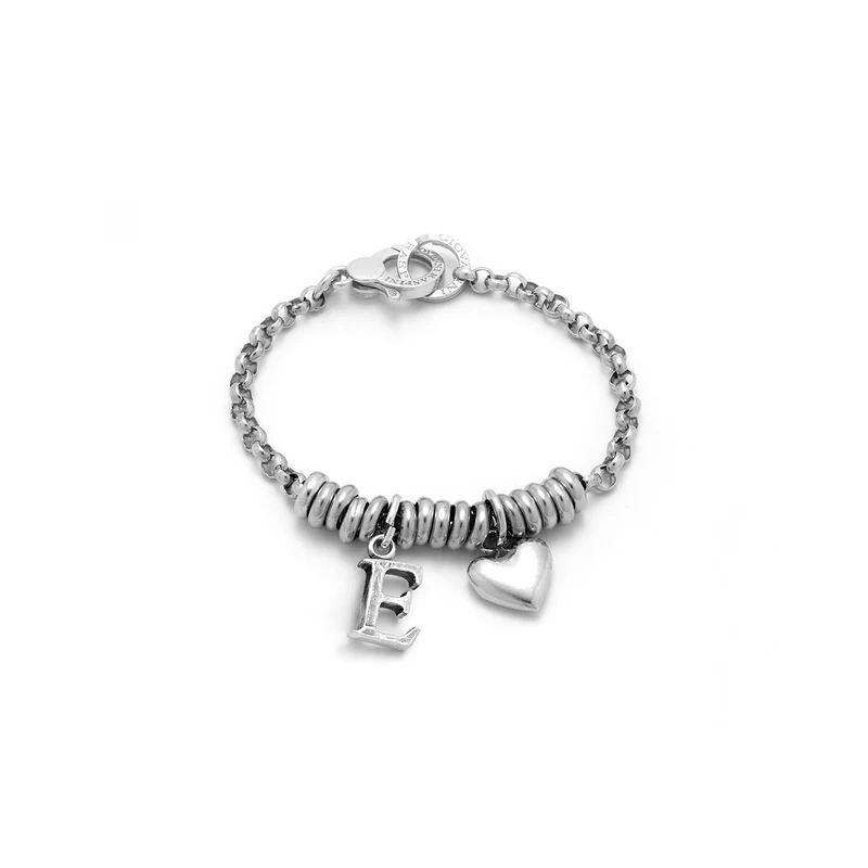 Giovanni Raspini Bracciale Cuore e Lettera E argento X01893
