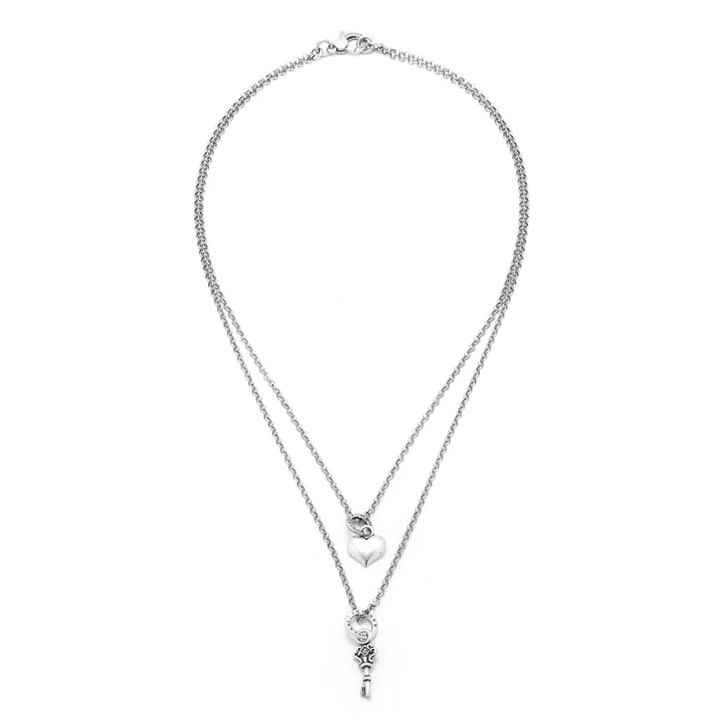 Giovanni Raspini Collana Double Chiave del mio Cuore argento X01839