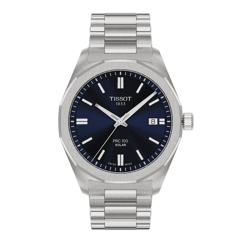 Tissot PRC 100 Solar 39mm blu quarzo acciaio T151.422.11.041.00