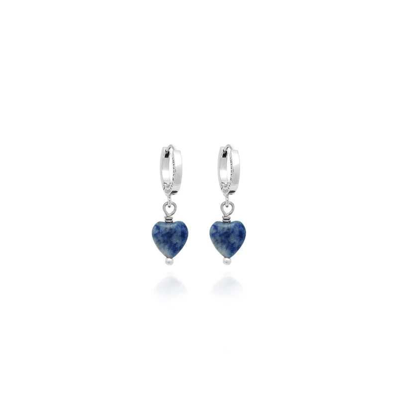 Giovanni Raspini Orecchini Huggie Cuore Sodalite 1902