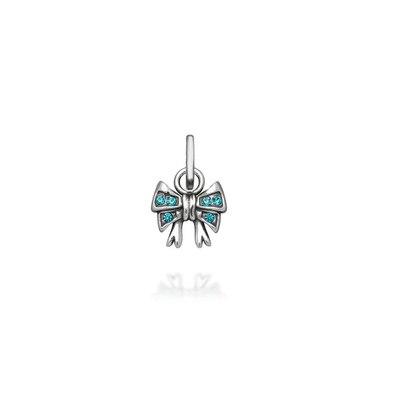 Giovanni Raspini Mini Charm Fiocco Crystal Azzurro 12193