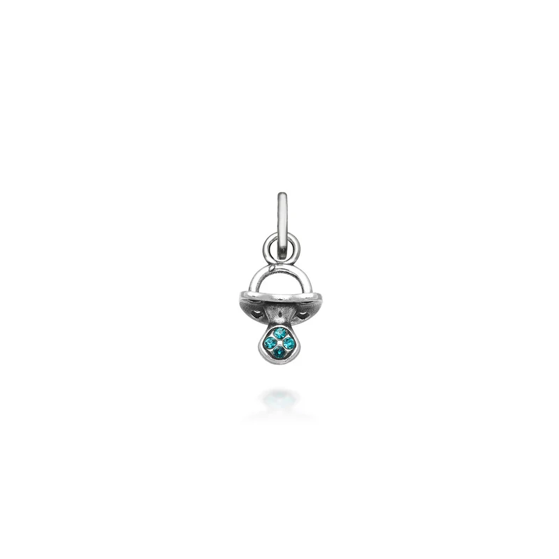 Giovanni Raspini Mini Charm Ciuccio Crystal Azzurro 12190
