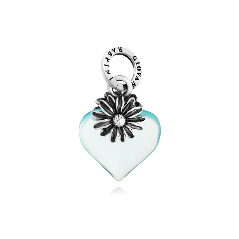 Giovanni Raspini Charm Cuore Margherita Azzurro 12474