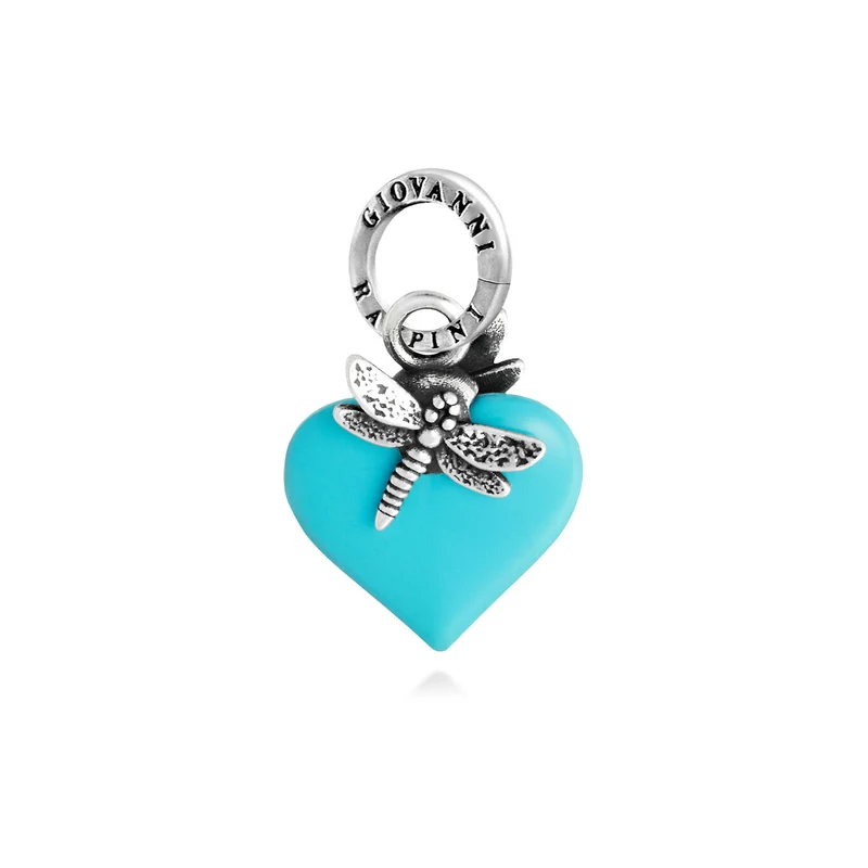 Giovanni Raspini Charm Cuore Libellula Azzurro 12462