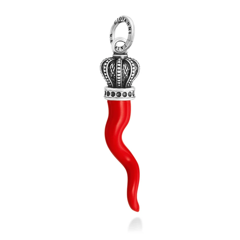 Giovanni Raspini Charm Corno Rosso Corona 12479