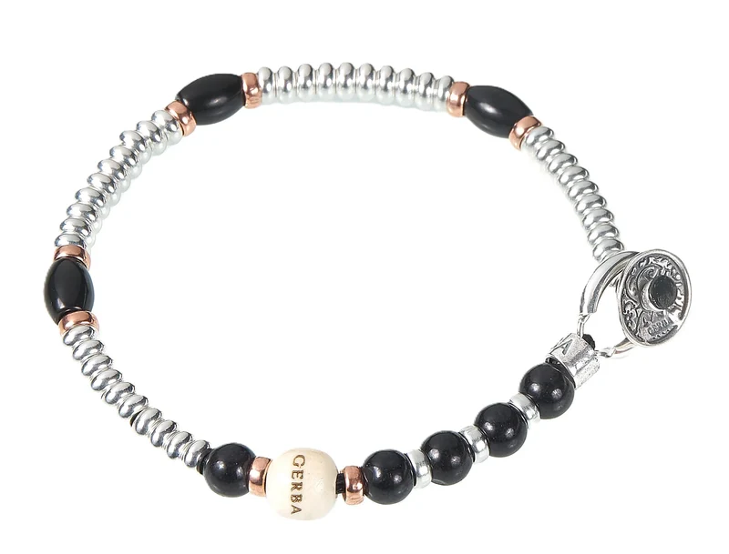 Gerba bracciale Mon Amour argento 925 onice ceramica MA18