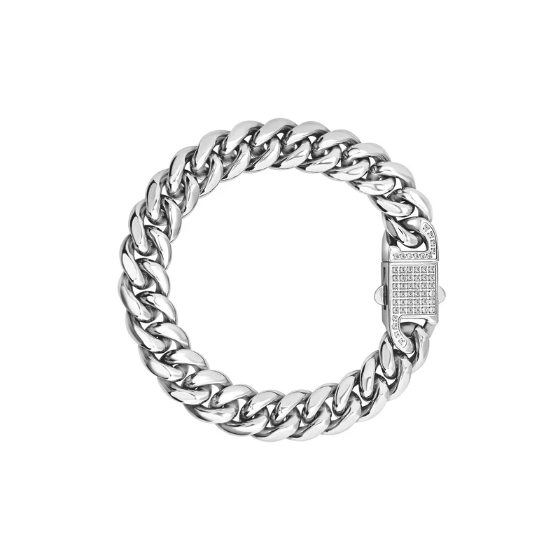 Breil bracciale Steel & Spark acciaio cubic zirconia TJ3978