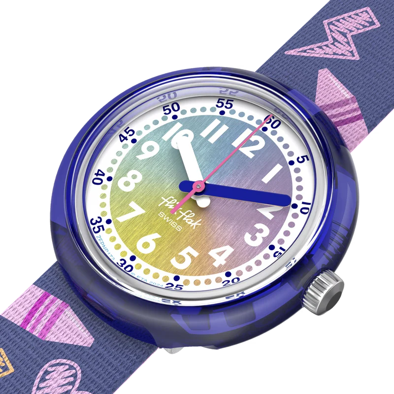 Flik Flak orologio RAINBOW CRAYONS Classroom Creations 32mm FPNP173