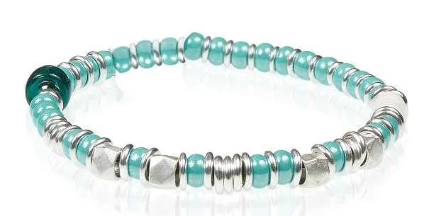 Gerba bracciale argento 925 ematite murrine SW01
