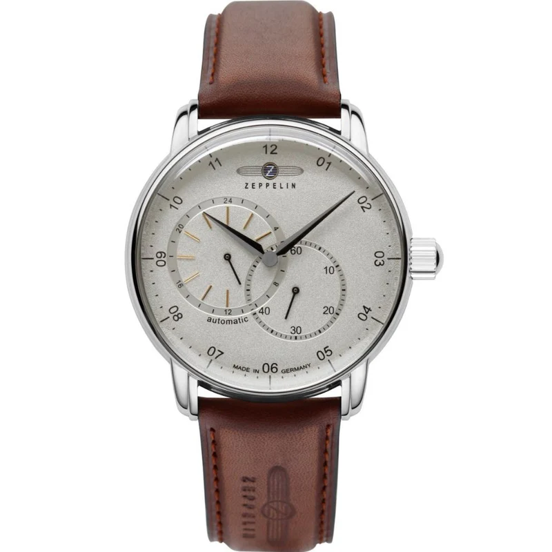 Zeppelin orologio New Captain's Line 43mm argento automatico acciaio 8662-1