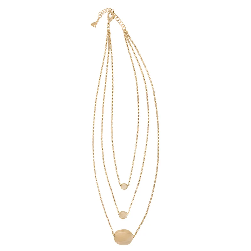 Federica Rossi collana multifilo 3 Stone bronzo finitura PVD oro 18kt FR.CO.27
