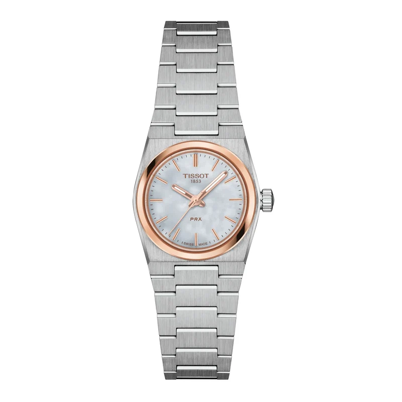 Tissot orologio PRX 25mm madreperla quarzo acciaio finiture PVD oro rosa T137.010.21.111.00
