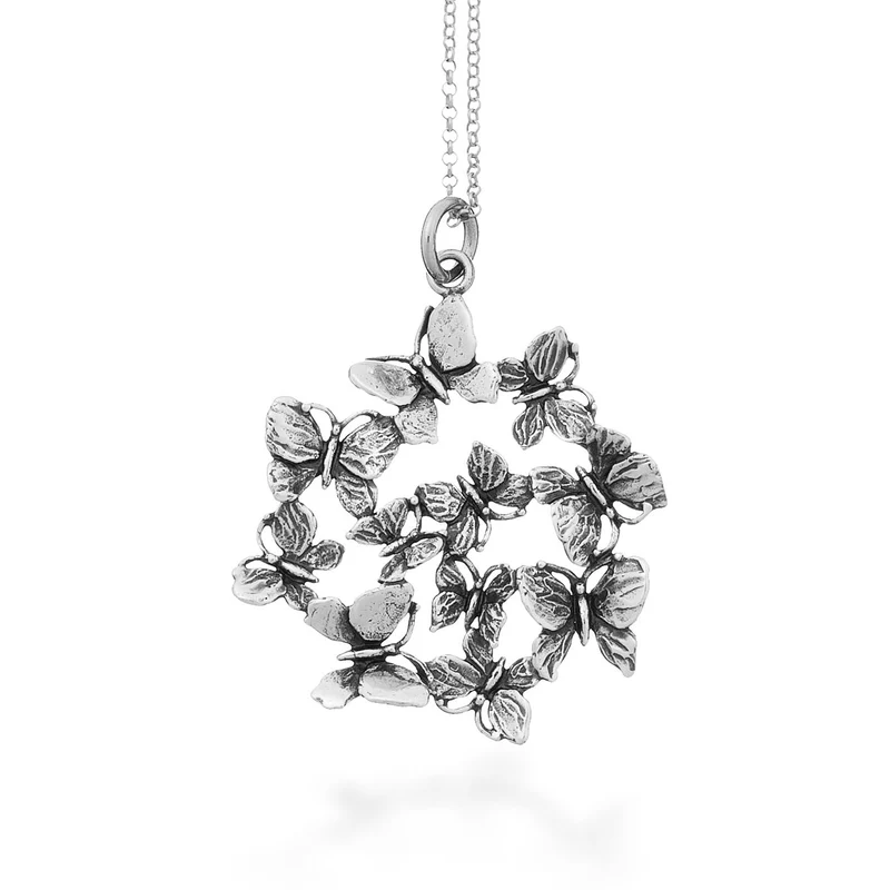 Giovanni Raspini collana con pendente Farfalle argento 925 8307