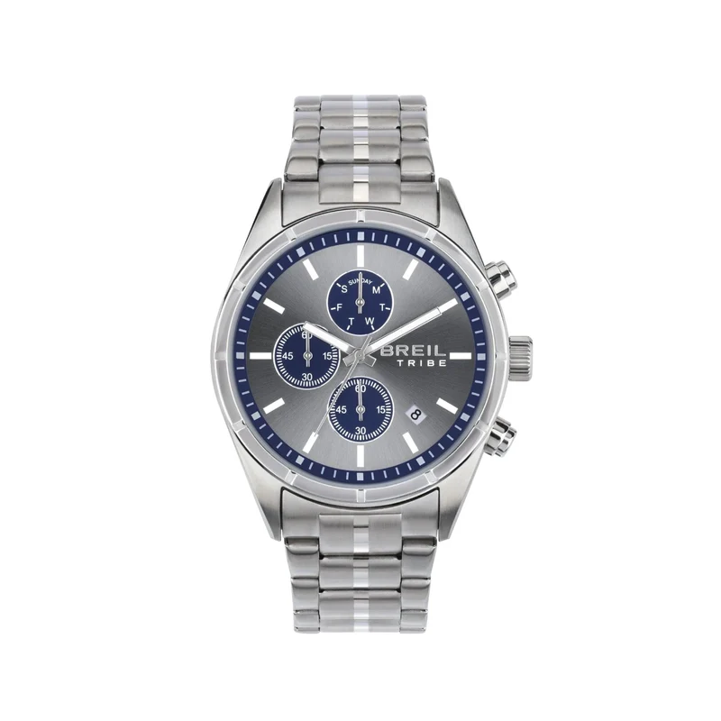 Breil orologio Captain Chrono 42mm grigio quarzo acciaio EW0693
