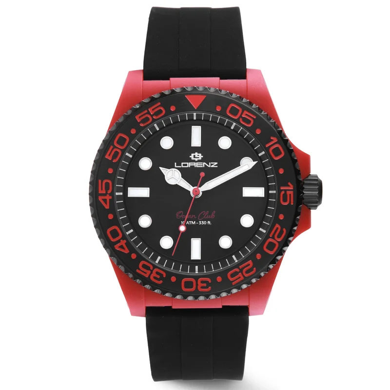 Lorenz orologio Ocean Club Red Coral 40mm nero quarzo 030268CC