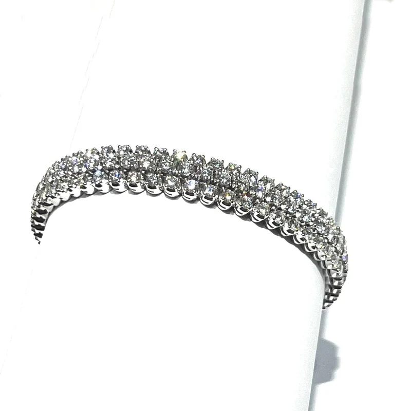Lenti bracciale tennis triplo oro 18kt diamanti FCBT02890