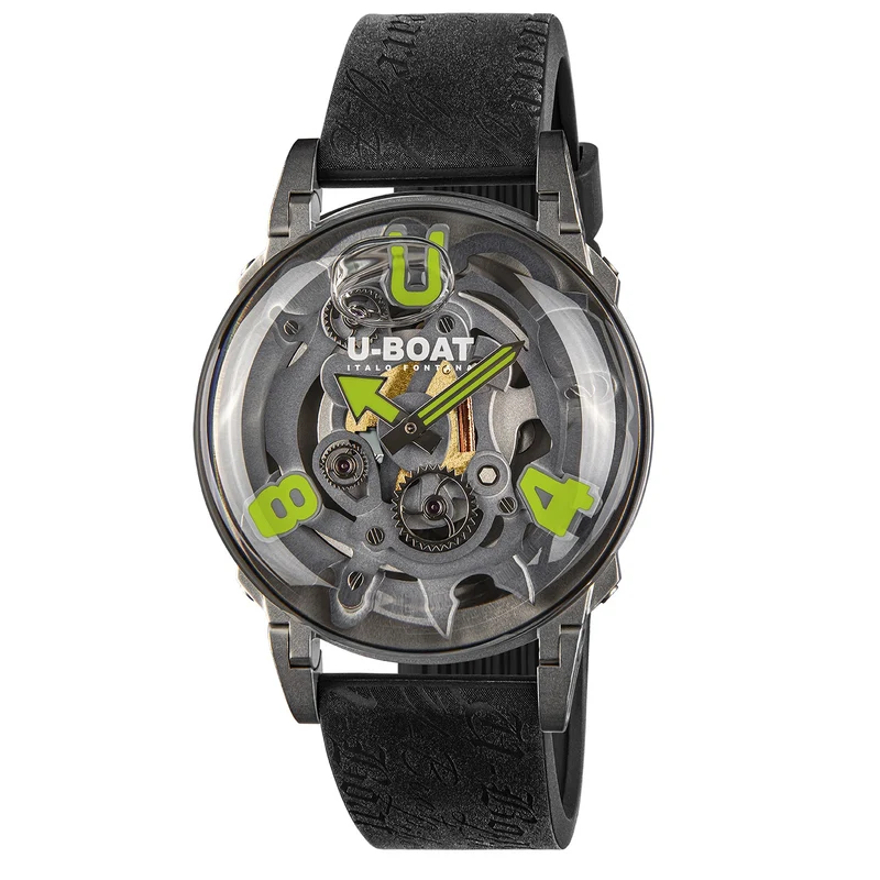 U-BOAT orologio U-65 SS GREEN 44mm scheletrato quarzo acciaio 3350